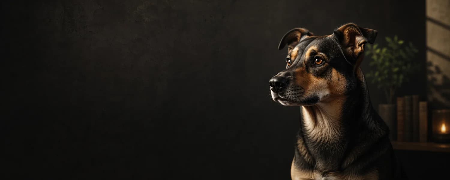 A close portrait of a dog in natural light.